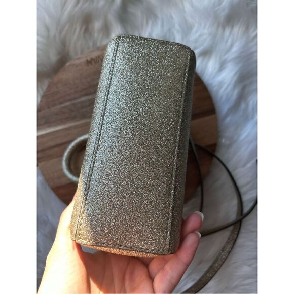 Michael Kors Ciara XS Mini crossbody leather bag gold color - Picture 4 of 6